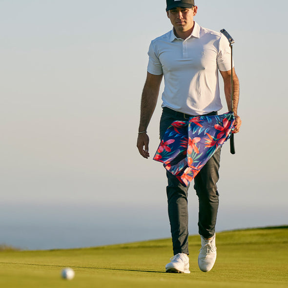GreenRabbit Golf, UTHER, UTHER Azaleas of Augusta Tour Golf Towel, Towel - GreenRabbit Golf GOLFFASHION & LIFESTYLE