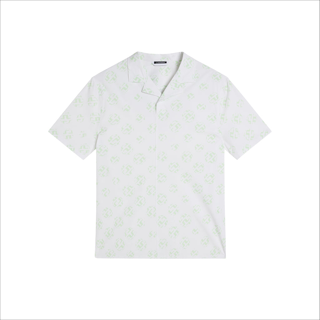 GreenRabbit Golf, J. Lindeberg, J. Lindeberg Resort Reg Fit Shirt Print White Sphere Dot, Shirt - GreenRabbit Golf GOLFFASHION & LIFESTYLE