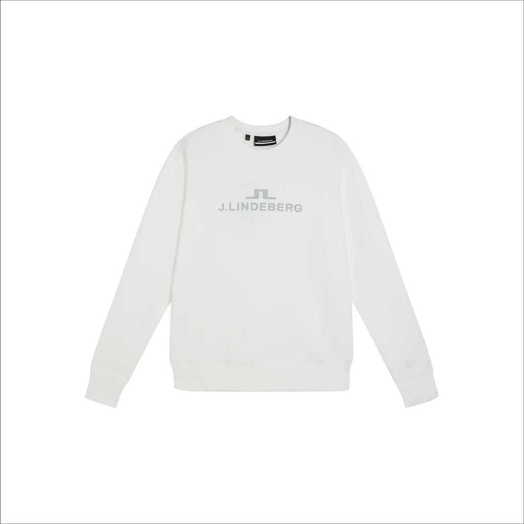 GreenRabbit Golf, J. Lindeberg, J. Lindeberg Alpha Crew Neck White, Sweater - GreenRabbit Golf GOLFFASHION & LIFESTYLE