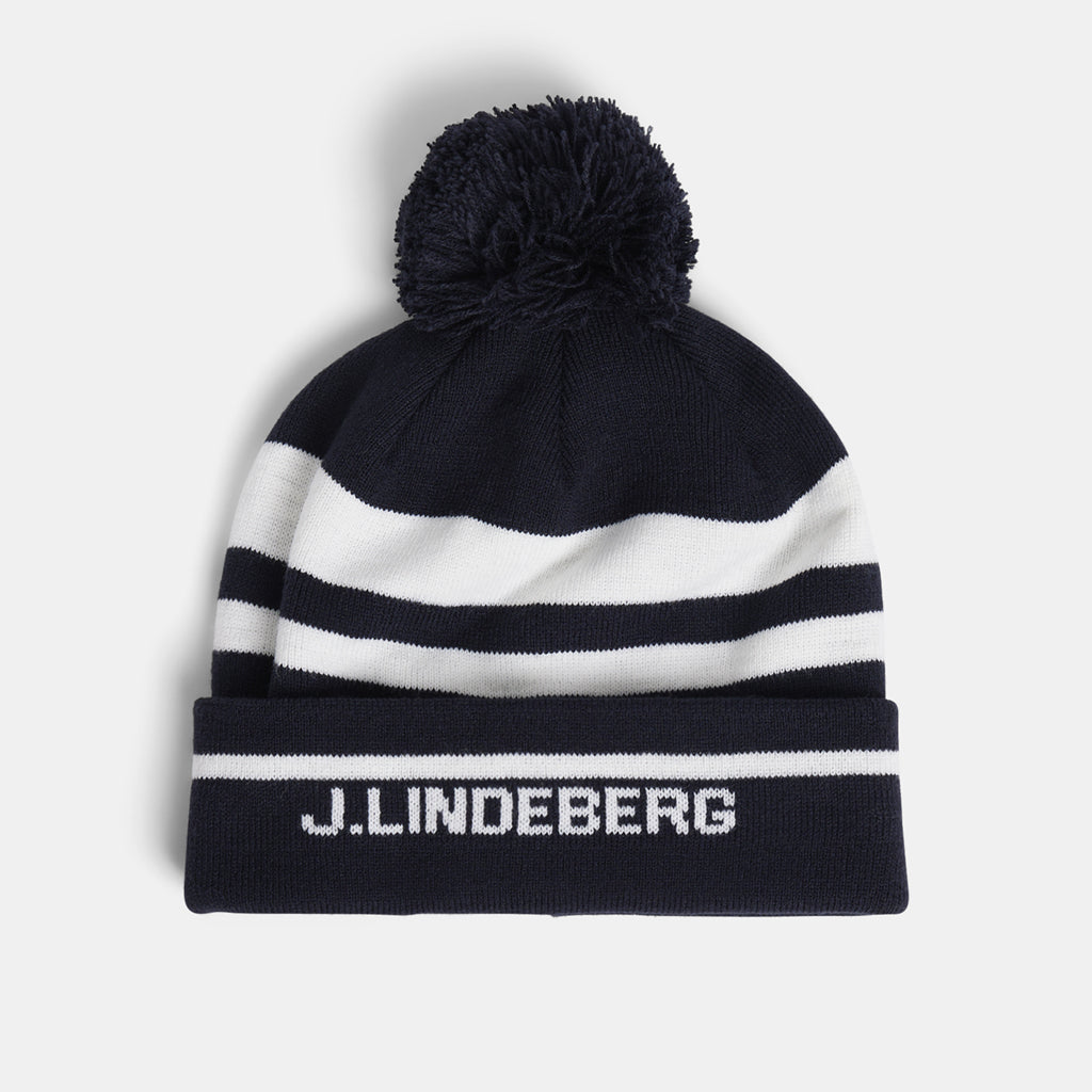 GreenRabbit Golf, J. Lindeberg, J. Lindeberg Stripe Beanie Black, Cap - GreenRabbit Golf GOLFFASHION & LIFESTYLE