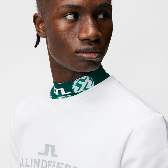 GreenRabbit Golf, J. Lindeberg, J. Lindeberg Alpha Crew Neck White, Sweater - GreenRabbit Golf GOLFFASHION & LIFESTYLE