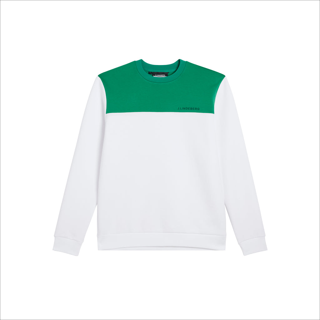 GreenRabbit Golf, J. Lindeberg, J. Lindeberg Jeff Crew Neck	White, Sweater - GreenRabbit Golf GOLFFASHION & LIFESTYLE