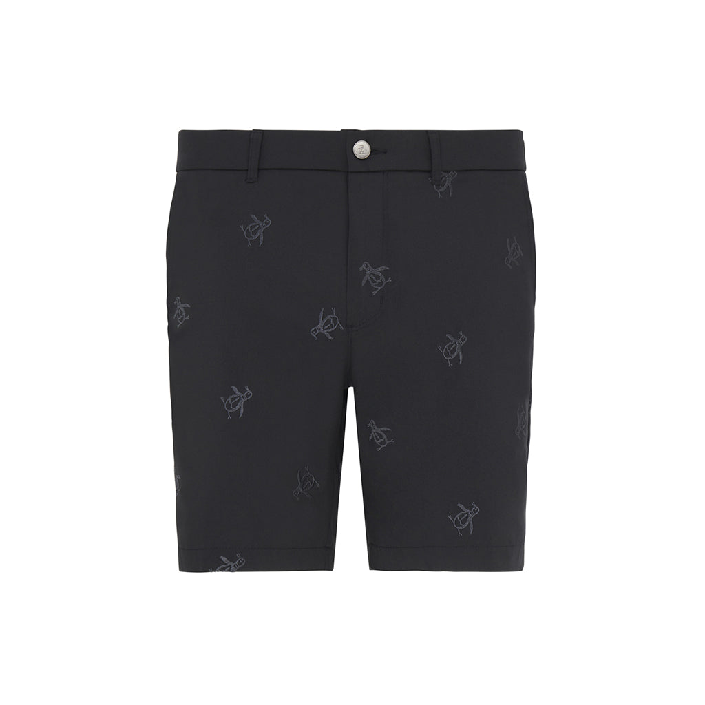 GreenRabbit Golf, Original Penguin, ORIGINAL PENGUIN SPACE DYED PETE EMBROIDERED SHORT CAVIAR, Shorts - GreenRabbit Golf GOLFFASHION & LIFESTYLE