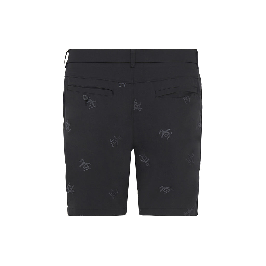 GreenRabbit Golf, Original Penguin, ORIGINAL PENGUIN SPACE DYED PETE EMBROIDERED SHORT CAVIAR, Shorts - GreenRabbit Golf GOLFFASHION & LIFESTYLE