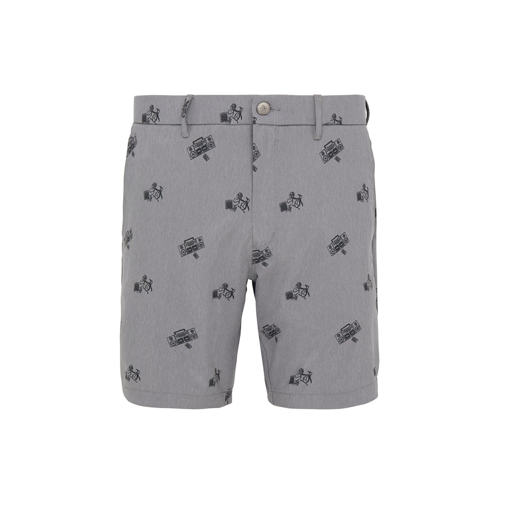 GreenRabbit Golf, Original Penguin, ORIGINAL PENGUIN FF KARAOKE 8" PRINTED SHORT DARK CAVIAR HEATHER, Shorts - GreenRabbit Golf GOLFFASHION & LIFESTYLE