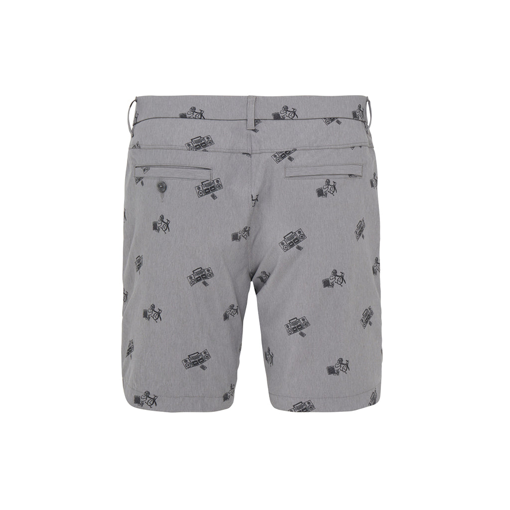 GreenRabbit Golf, Original Penguin, ORIGINAL PENGUIN FF KARAOKE 8" PRINTED SHORT DARK CAVIAR HEATHER, Shorts - GreenRabbit Golf GOLFFASHION & LIFESTYLE