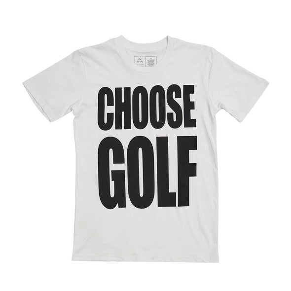 GreenRabbit Golf, Birds of Condor, CHOOSE GOLF Tee White, T-Shirt - GreenRabbit Golf GOLFFASHION & LIFESTYLE