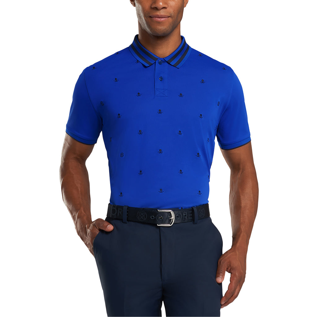 GreenRabbit Golf, G/Fore, Skull & T's Embroidered Polo Tech Pique Sapphire, Shirt - GreenRabbit Golf GOLFFASHION & LIFESTYLE