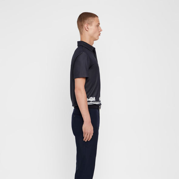 GreenRabbit Golf, J. Lindeberg, M Nash Reg Fit TX Jaquard JL Navy / White, Shirt - GreenRabbit Golf GOLFFASHION & LIFESTYLE