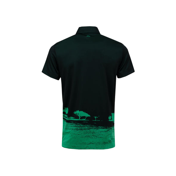 GreenRabbit Golf, J. Lindeberg, M Nash Reg Fit TX Jaquard Black / Stan Green, Shirt - GreenRabbit Golf GOLFFASHION & LIFESTYLE