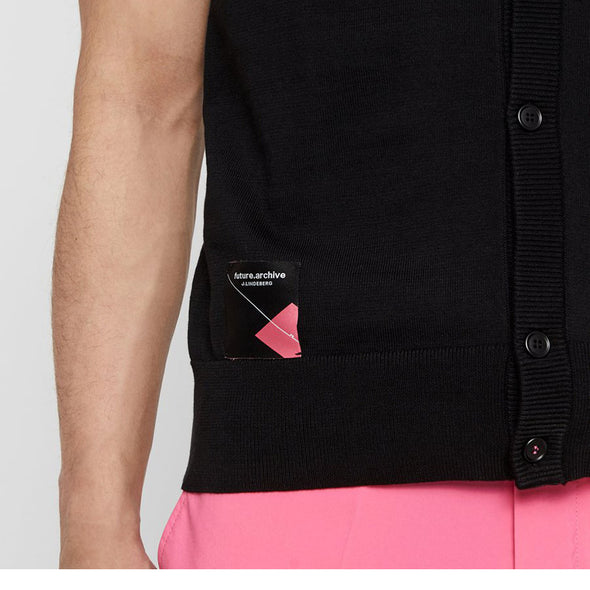 GreenRabbit Golf, J. Lindeberg, M Edmund Archived Pima Cotton Black, Pullunder - GreenRabbit Golf GOLFFASHION & LIFESTYLE